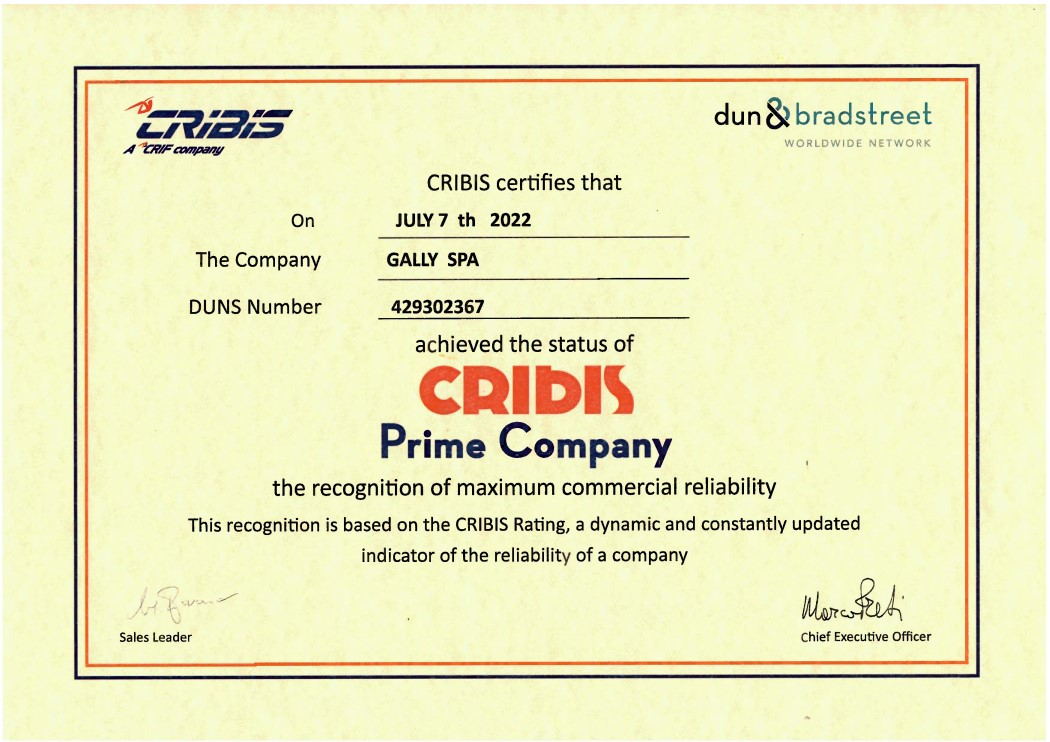 CERTIFICATO CRIBIS ING
