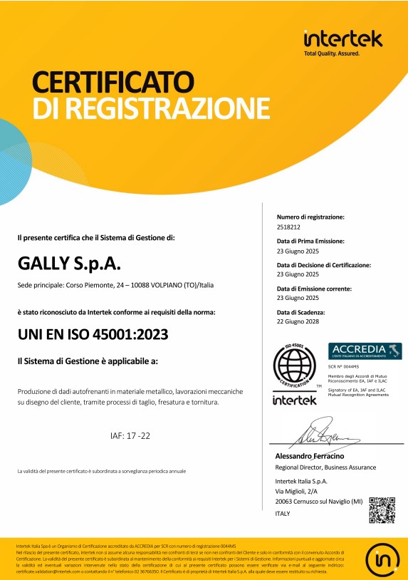 UNI EN ISO 45001 2023