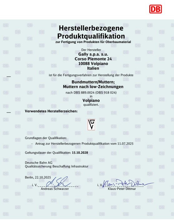 CERTIFICATO HPQ 2025